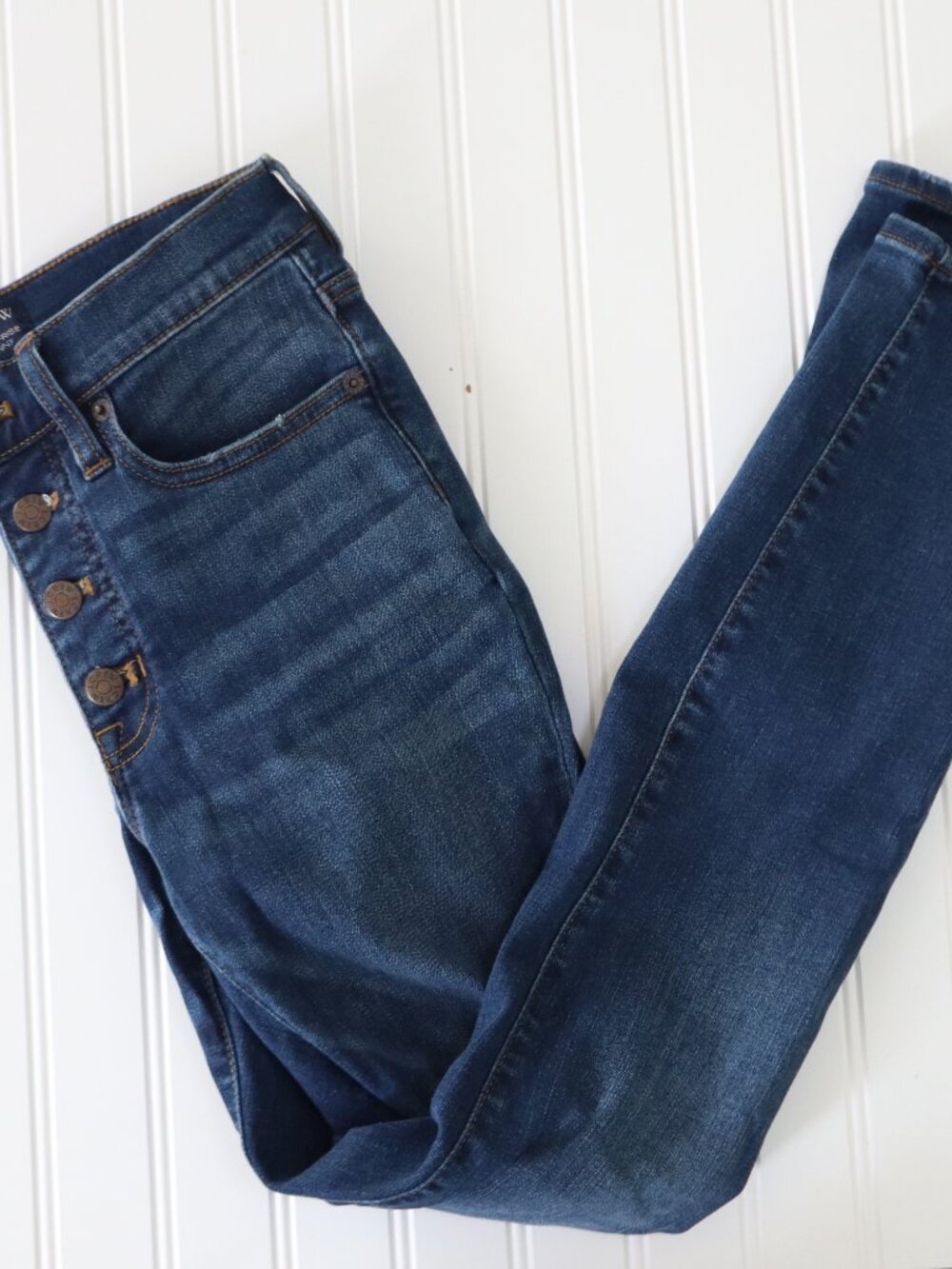 J.Crew 9" High Rise Skinny Jeans Size 25 Button Fly